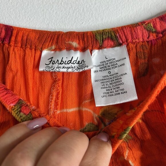 Forbidden Los Angeles Skirt Womens Large Boho Floral Maxi Rayon India - Picture 3 of 6